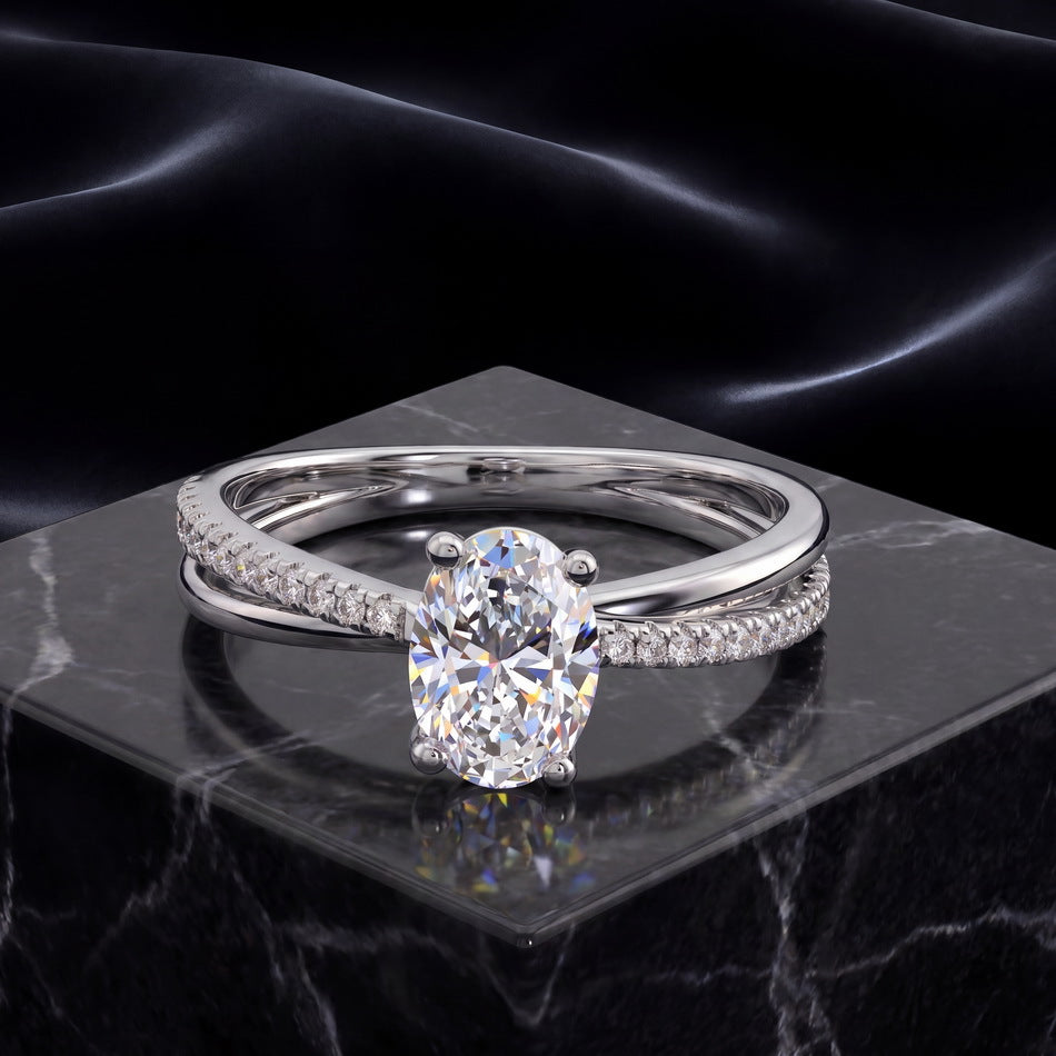 Oval Lab Grown Diamond Bridal Ring – fine jewellery wholesale