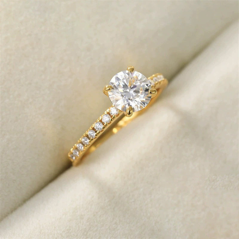 Oval Cut CZ Pave Band Ring – image 4