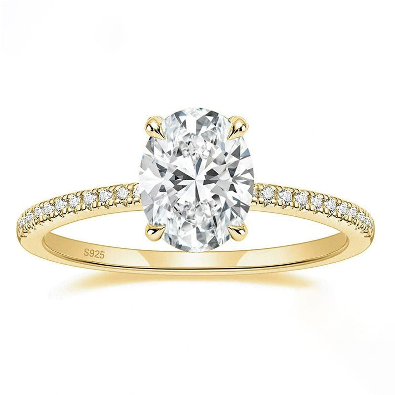 Oval Cut CZ Pave Band Ring – image 6
