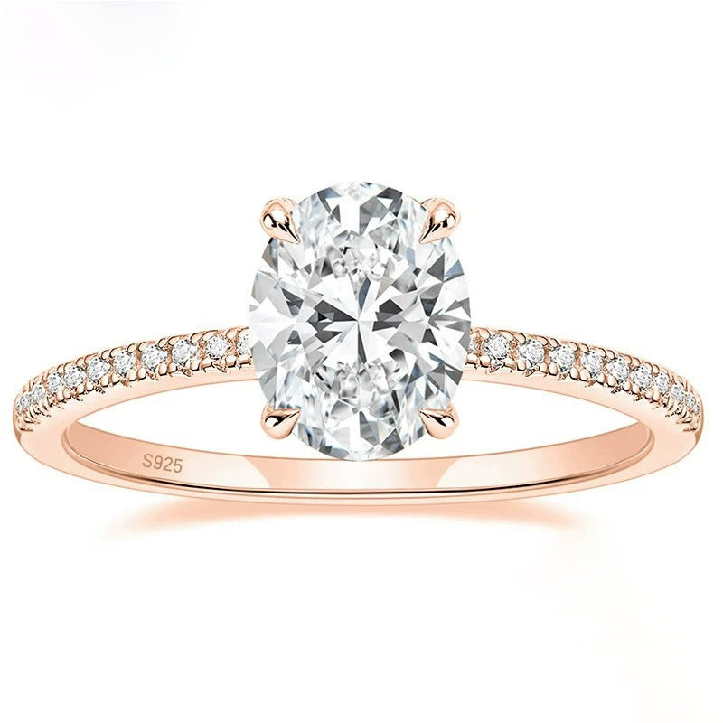 Oval Cut CZ Pave Band Ring – image 7
