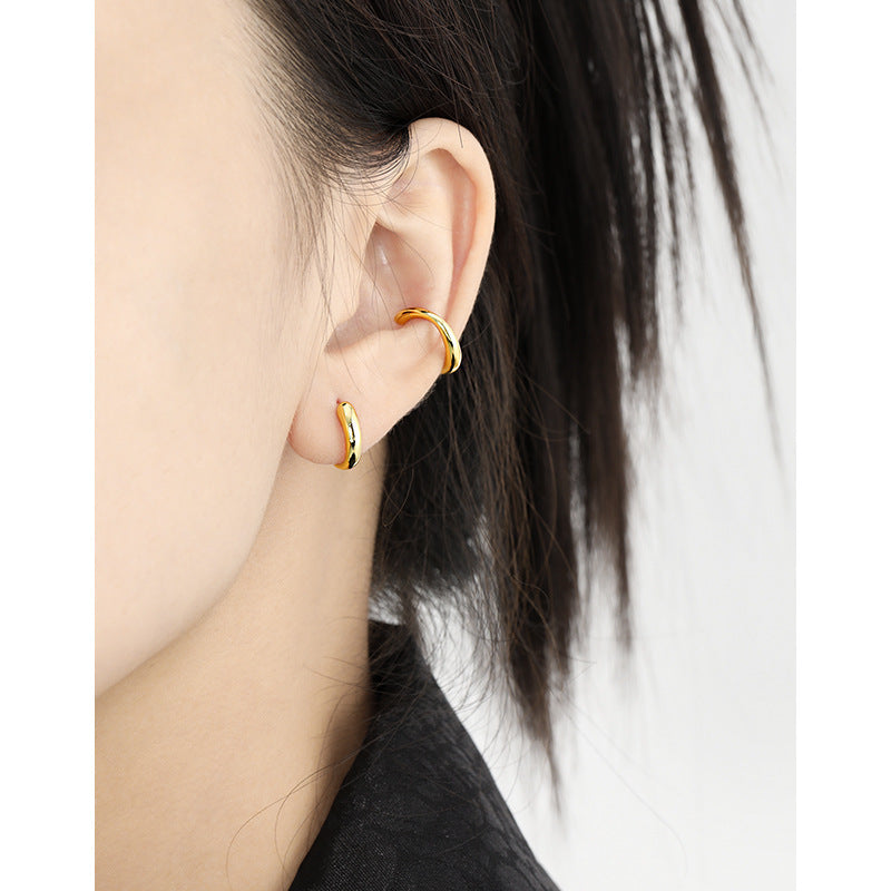 Oval Hoop Earrings 8/10/12mm – image 4