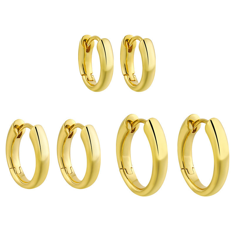 Oval Hoop Earrings 8/10/12mm – image 5