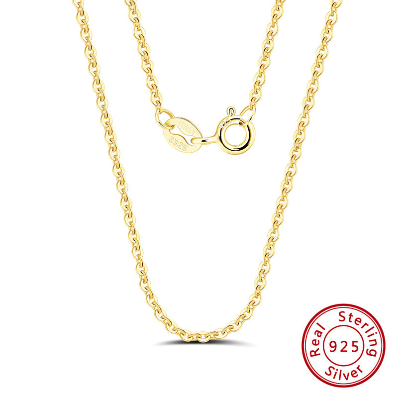 Oval Link Chain Necklace 1.2mm – wholesale 925 silver chains