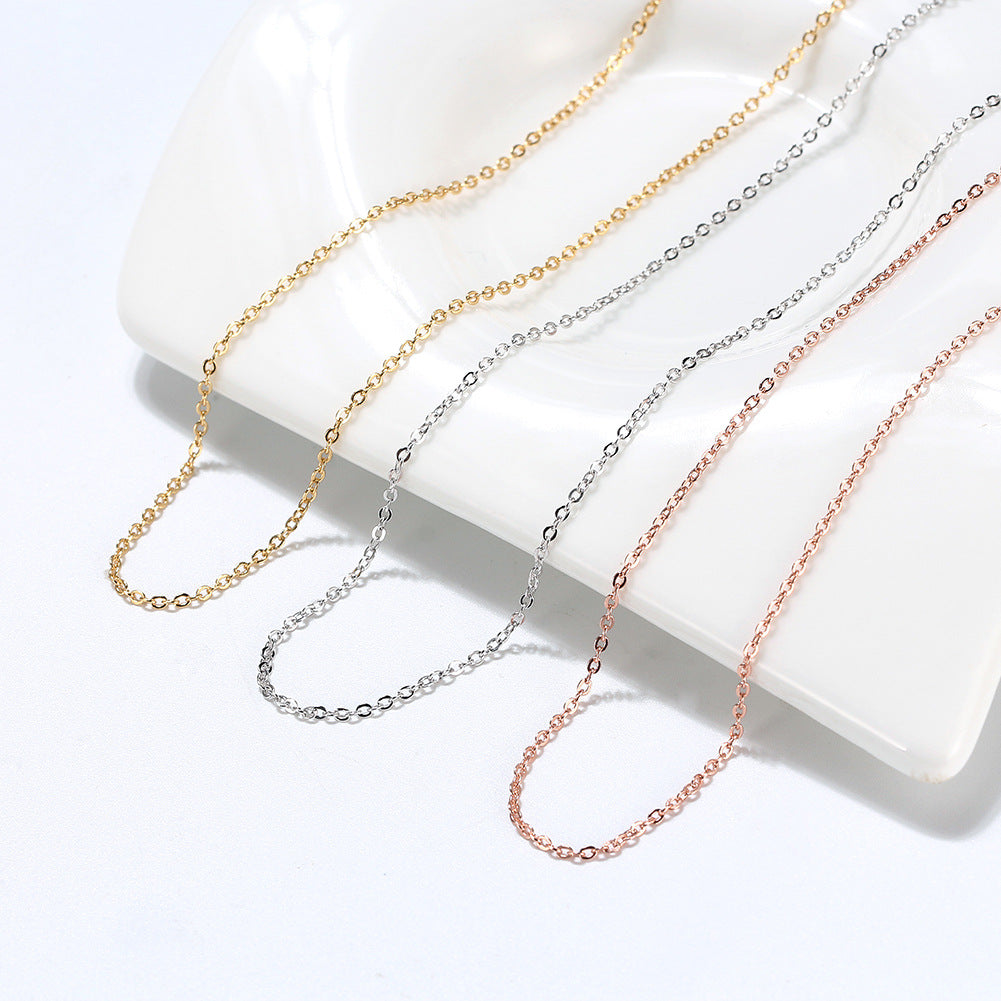 Oval Link Chain Necklace 1.2mm – detail view 3
