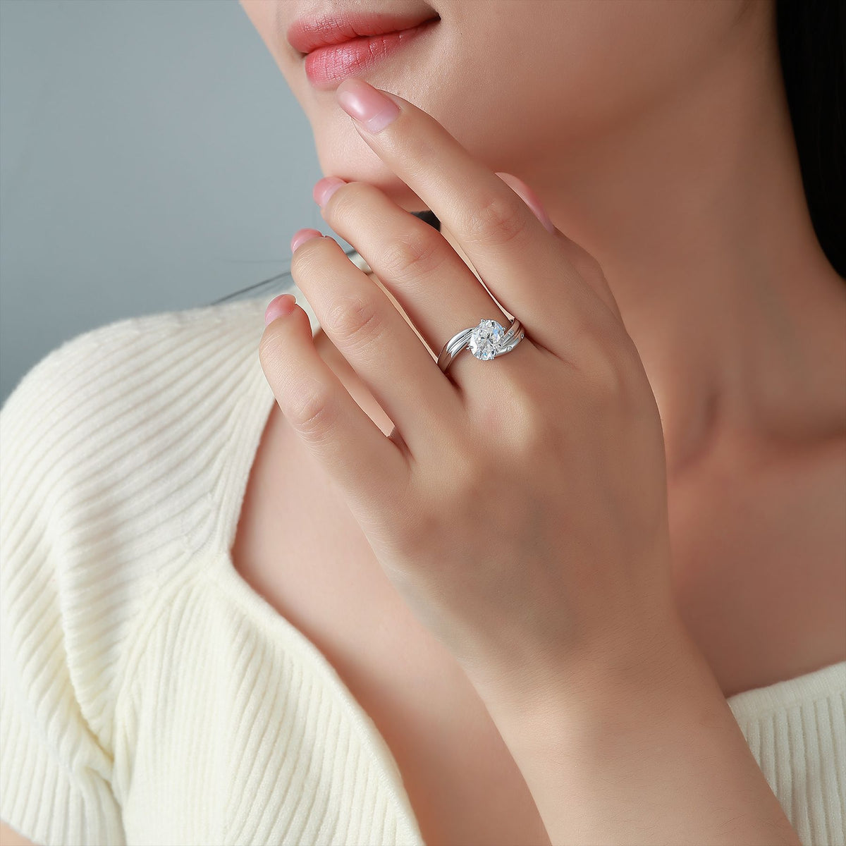 2 Carat Oval Moissanite Engagement Ring – wholesale moissanite rings