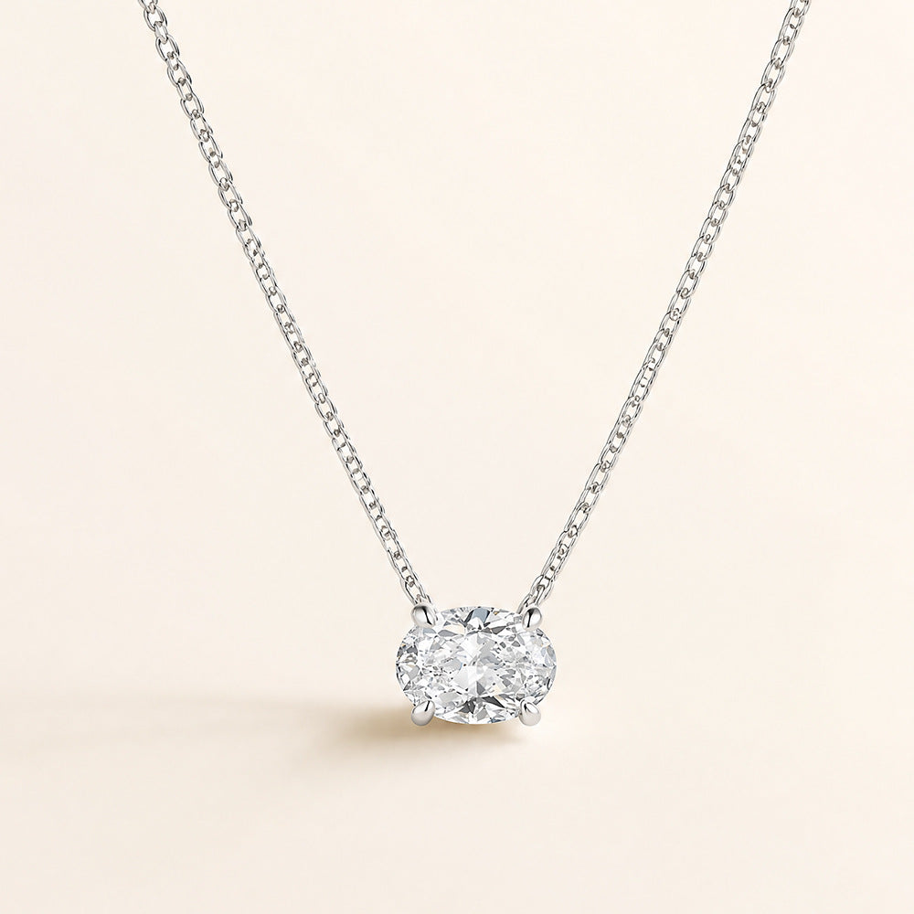 Oval Cut Moissanite Solitaire Necklace – wholesale moissanite jewelry