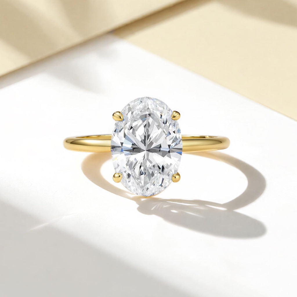 Oval Moissanite Solitaire Ring