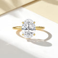 Oval Moissanite Solitaire Ring