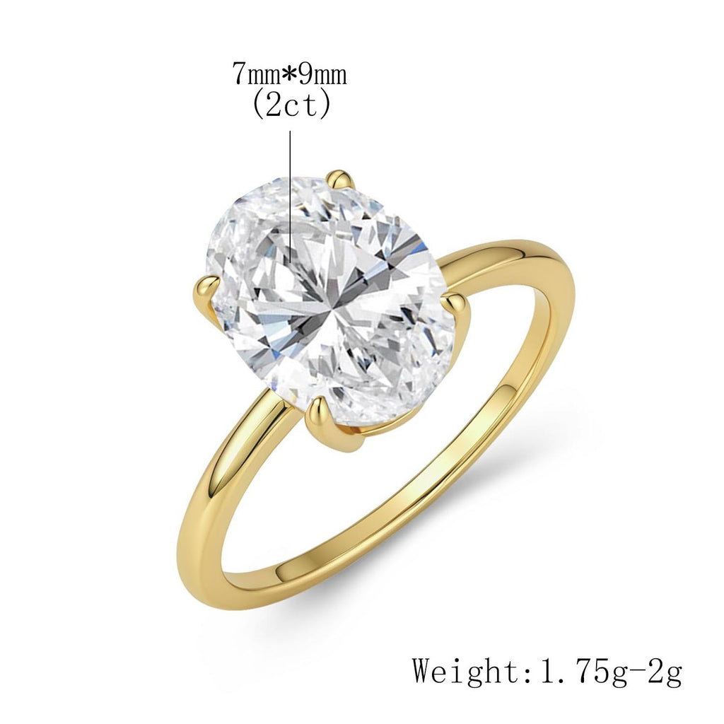Oval Moissanite Solitaire Ring – image 6