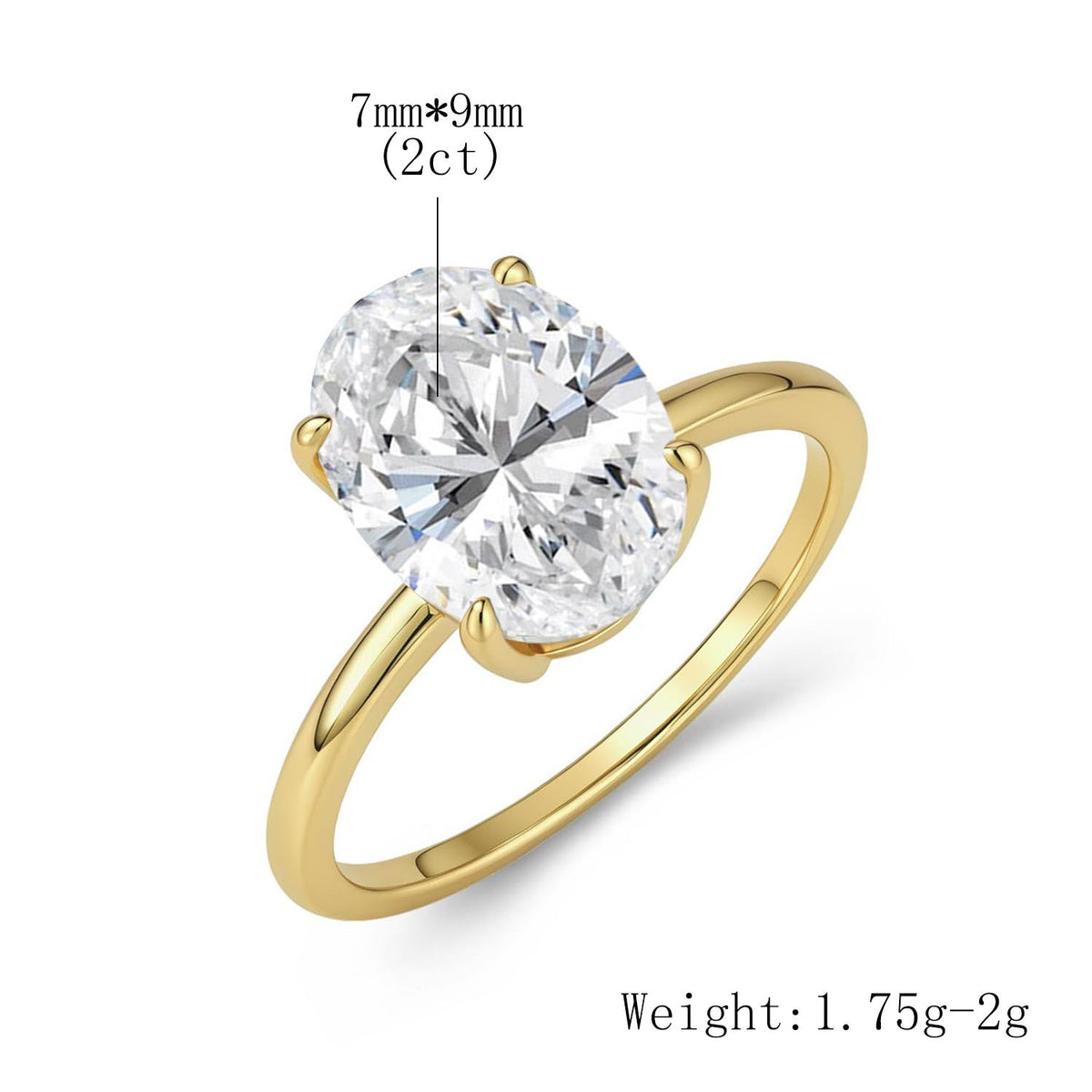 Oval Moissanite Solitaire Ring – image 6