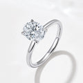 Oval 2-Carat Moissanite Solitaire Ring