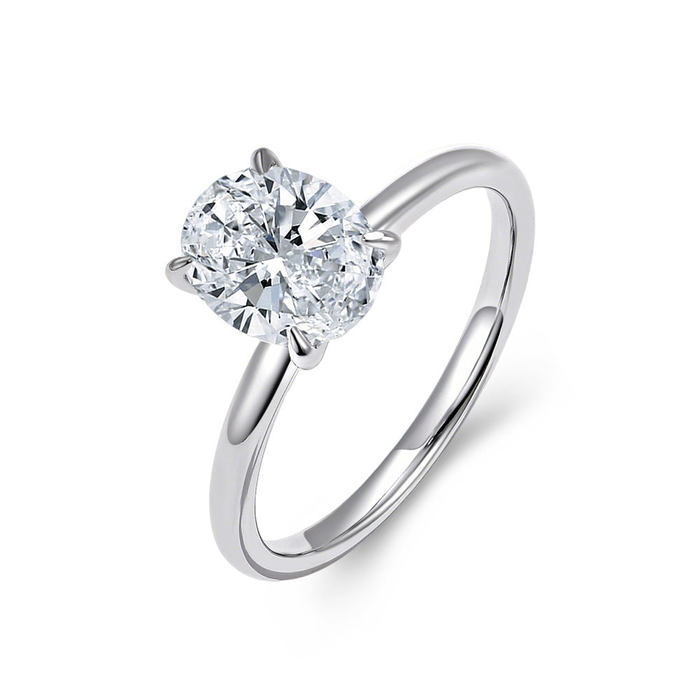Oval 2-Carat Moissanite Solitaire Ring – image 5