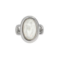 Oval Shell Bezel Set Statement Ring – image 5