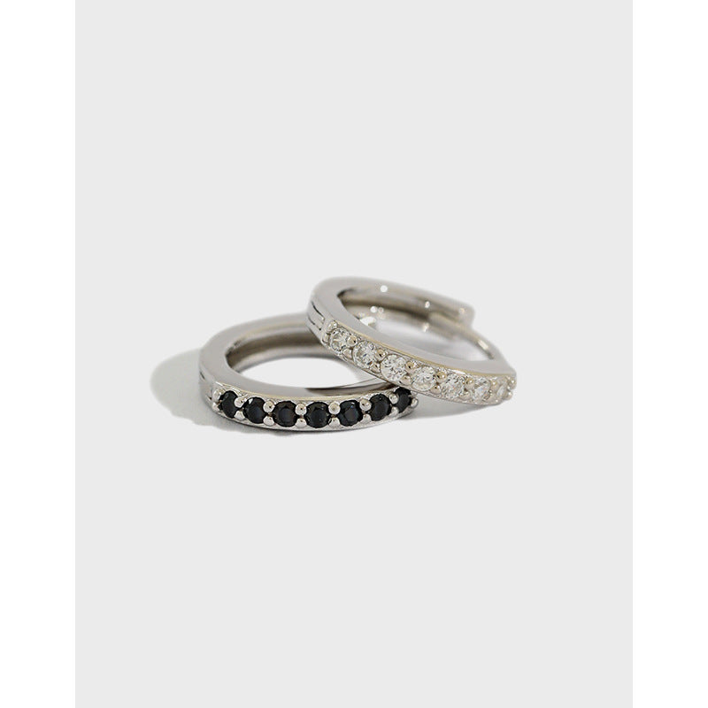 Pavé CZ Huggie Hoop Earrings