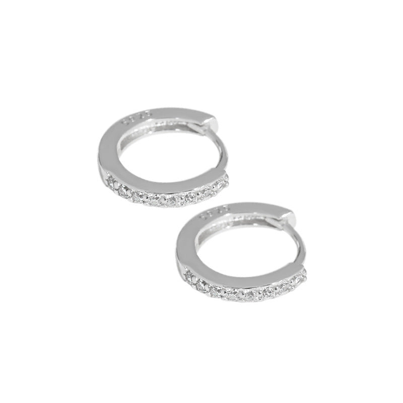 Pavé CZ Huggie Hoop Earrings – image 6