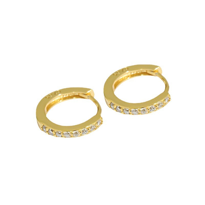 Pavé CZ Huggie Hoop Earrings – image 7
