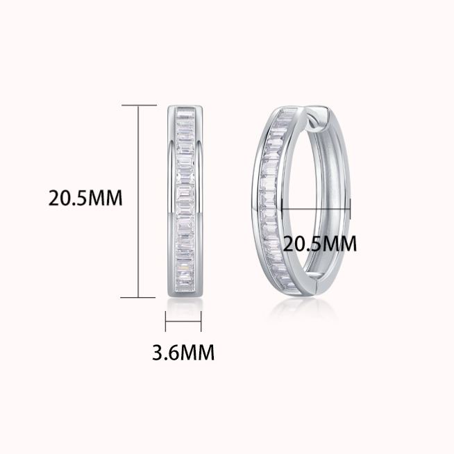 Pavé Moissanite Large Hoop Earrings – image 5