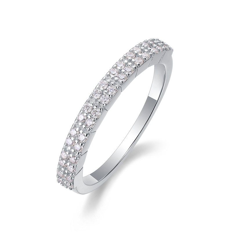 Pave Moissanite Ring YCR437 – wholesale moissanite rings