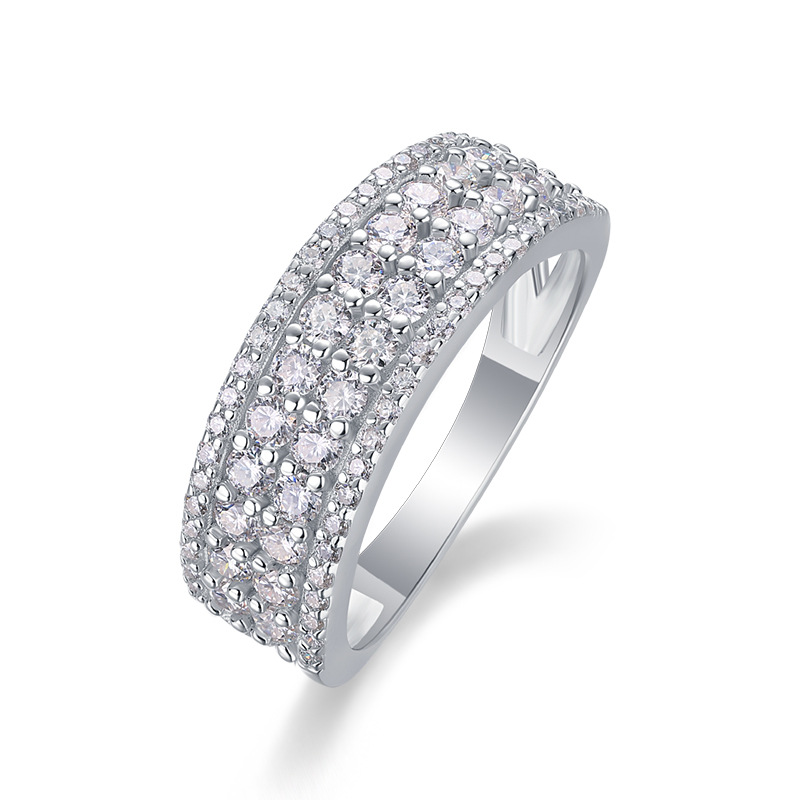 Pave Moissanite Ring YCR437 – detail view 3