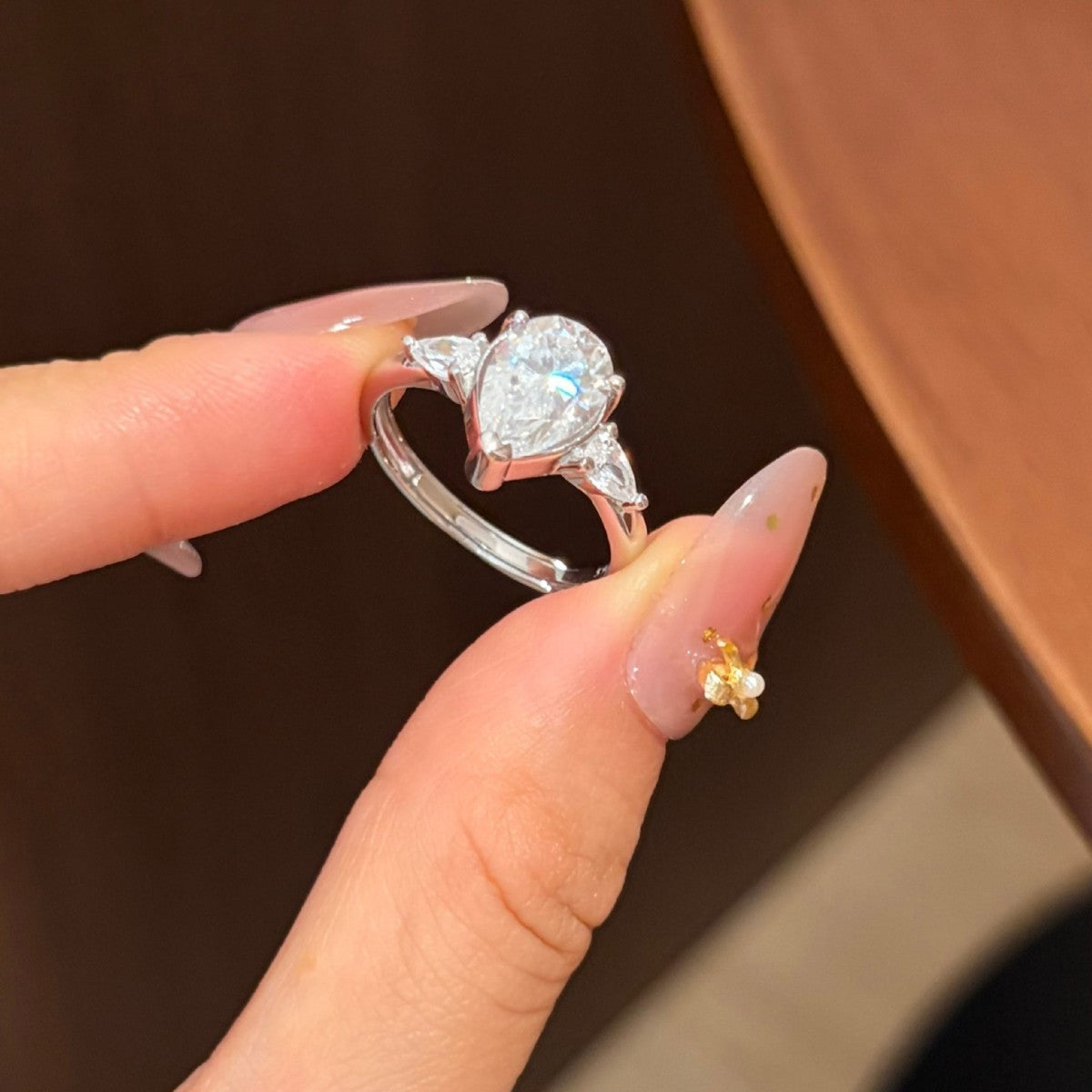 Pear-Shaped 2 Carat Moissanite Ring – wholesale moissanite rings