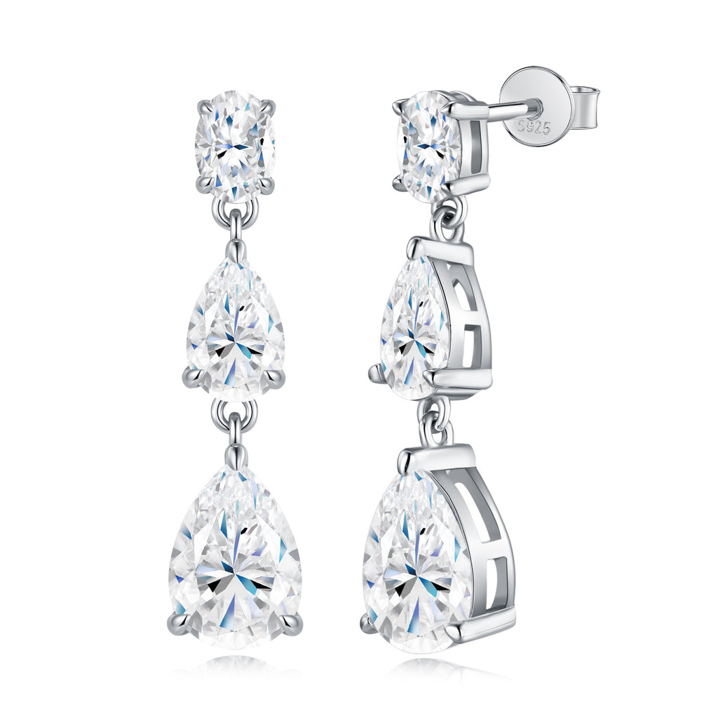 Pear-Shaped Moissanite Long Earrings – image 4