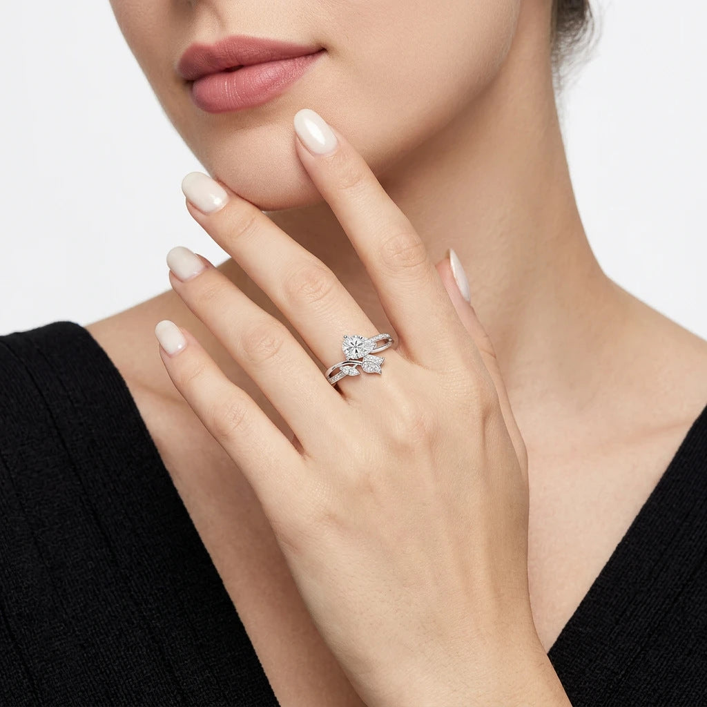 Pear-Shaped Moissanite Ring – wholesale moissanite rings