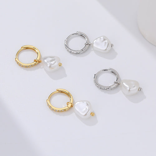 Pearl and Zircon Earrings – pearl earrings wholesale