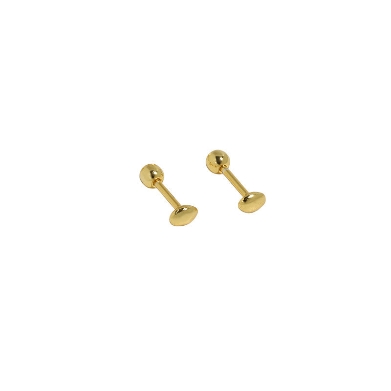 Organic Pebble Ball Back Stud Earrings – image 11