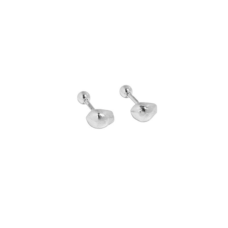 Organic Pebble Ball Back Stud Earrings – image 6