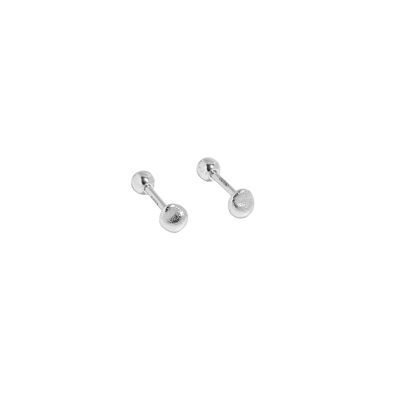 Organic Pebble Ball Back Stud Earrings – image 8