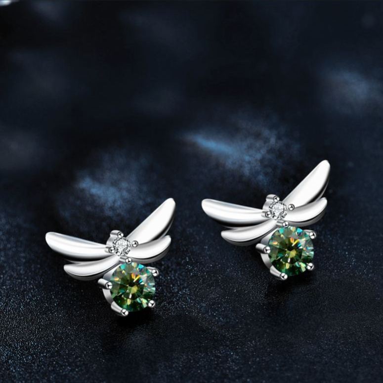 Moissanite Bee Stud Earrings – image 4