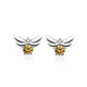 Champagne Yellow Moissanite / 5mm-(0.5ct*2)-Silver
