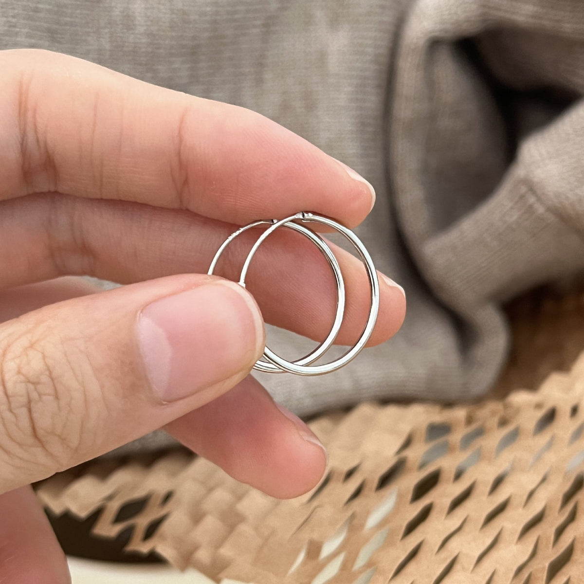 Plain Ring Earrings – image 4
