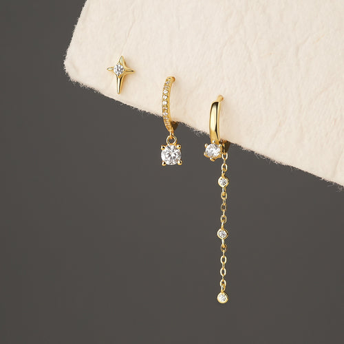 Planet Zircon Earrings