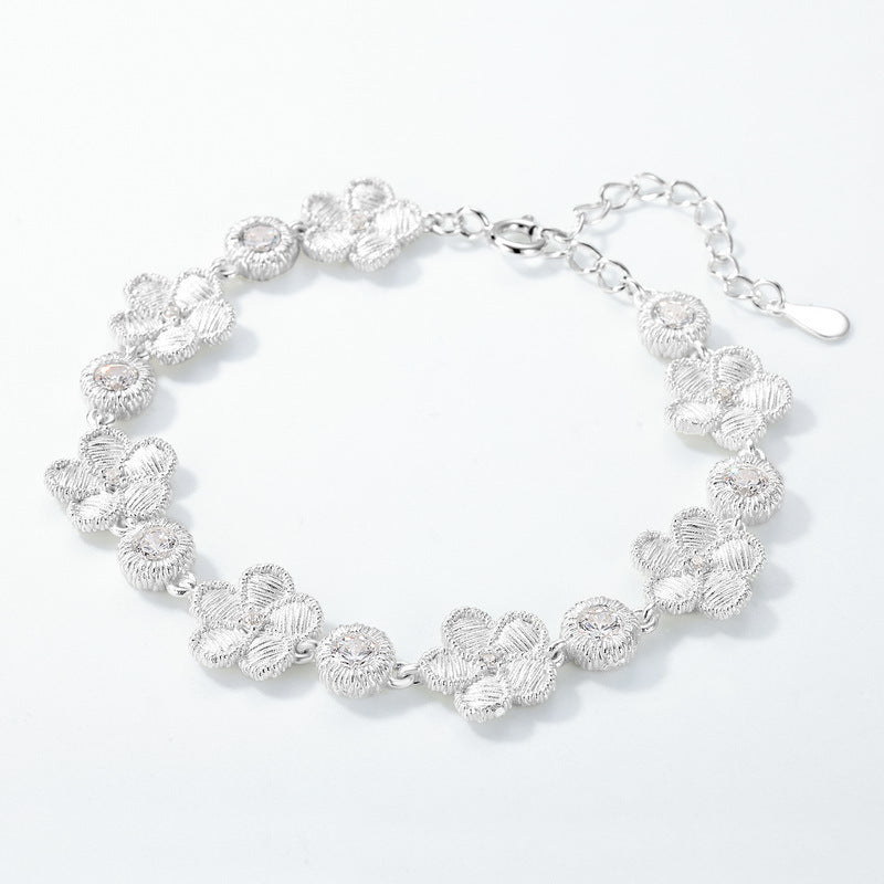 Plum Blossom Zircon Inlaid Bracelet