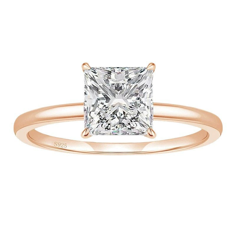 Princess Cut CZ Solitaire Ring – image 5