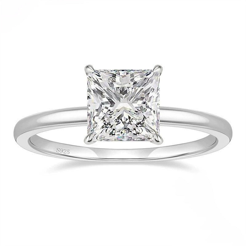 Princess Cut CZ Solitaire Ring – image 6
