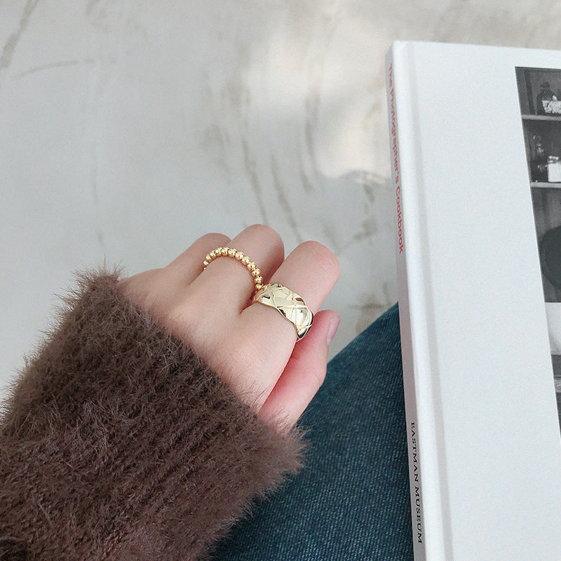 Quilted Wide Band Ring – detail view 3