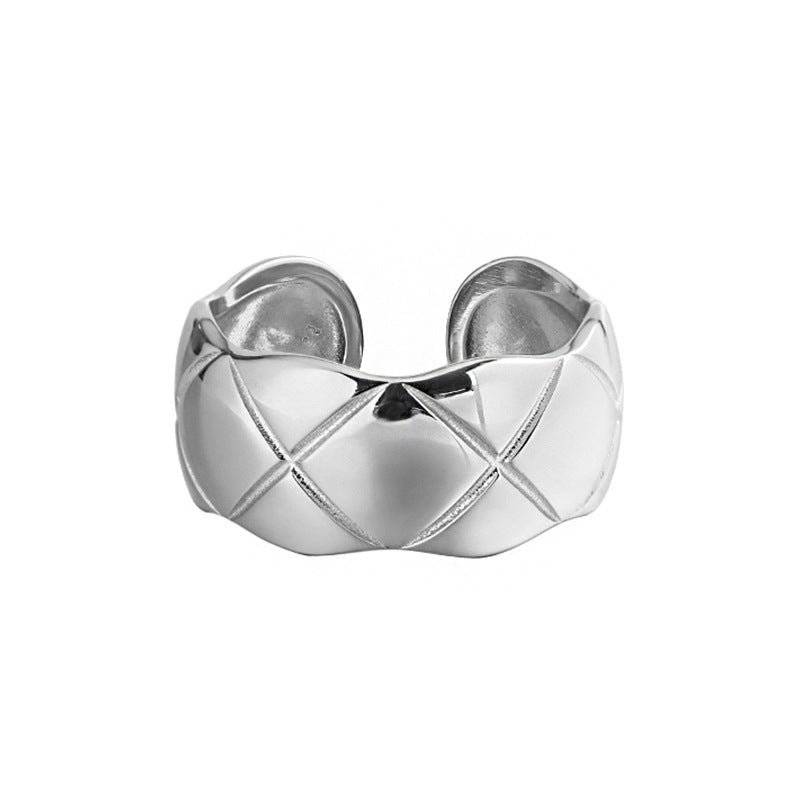 Quilted Wide Band Ring – image 5