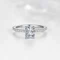 Radiant Cut Moissanite Pavé Band Ring – wholesale moissanite rings