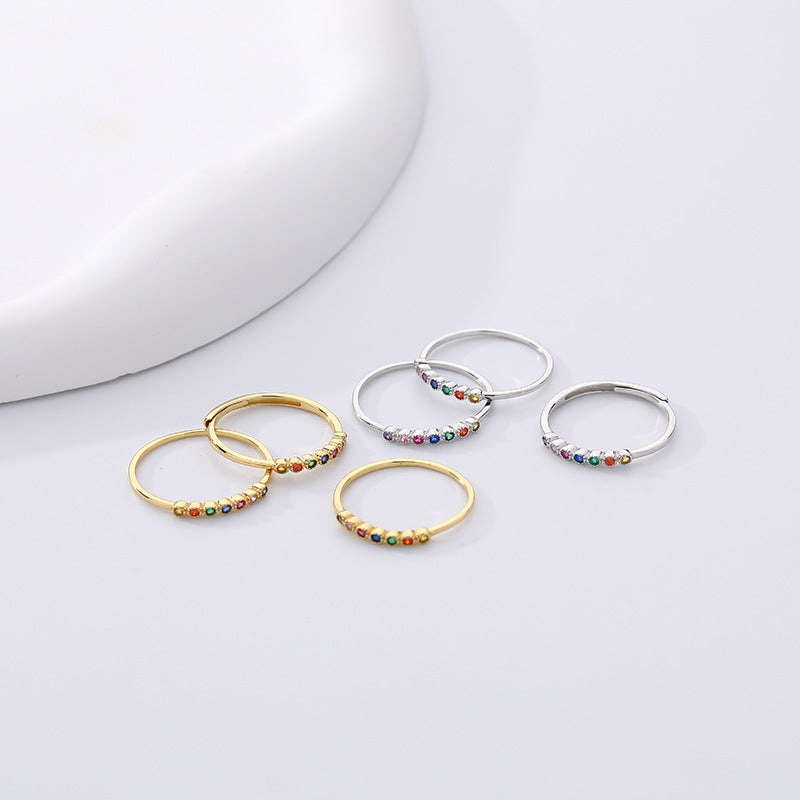 Rainbow Zircon Ring – image 4