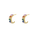 Rainbow Zirconia Earrings