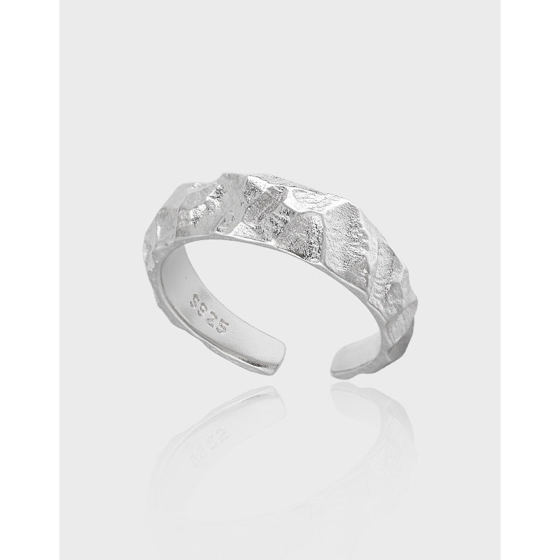 Raw Rock Texture Open Ring