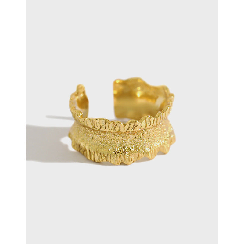 Raw Rock Texture Statement Ring