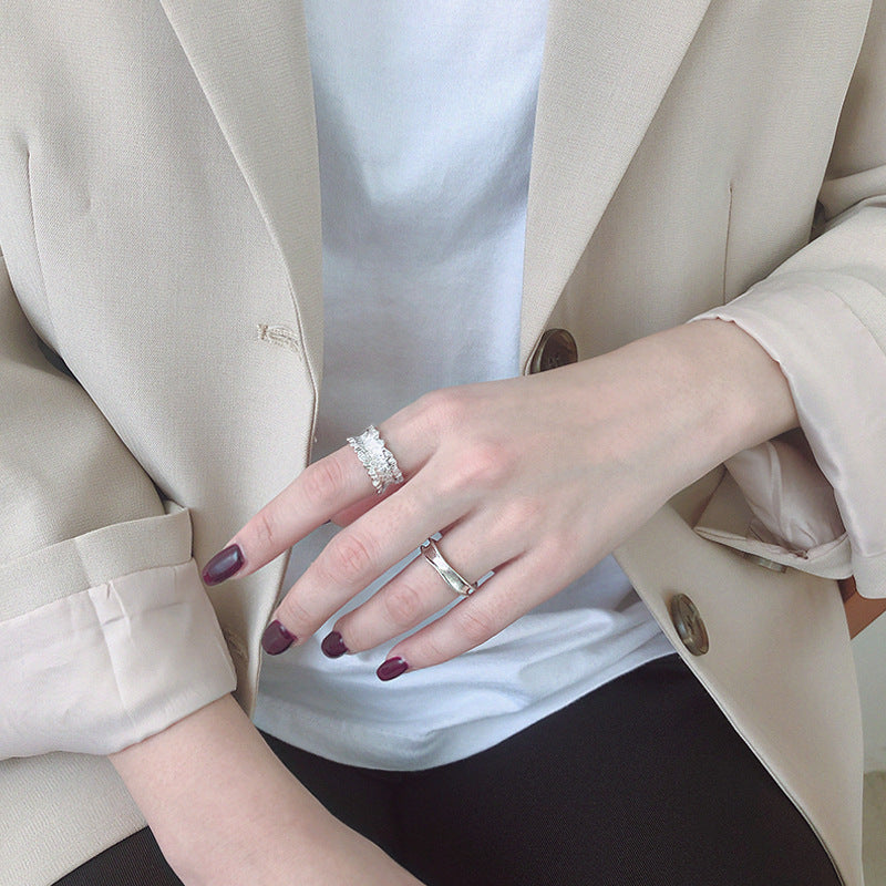 Raw Rock Texture Statement Ring – image 4