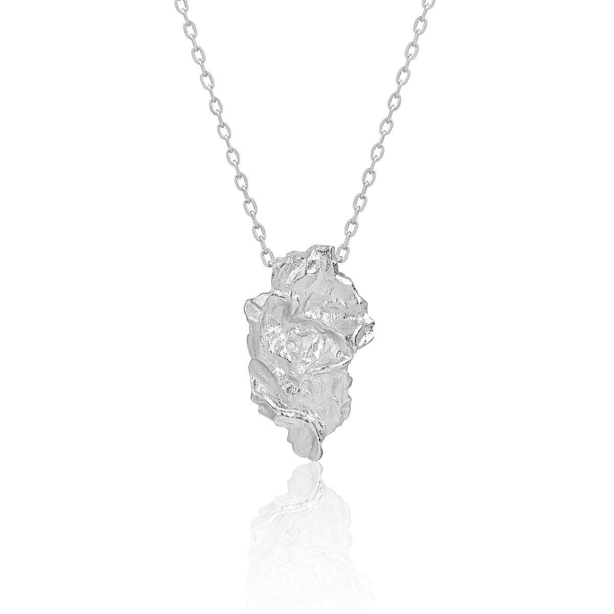 Raw Texture Sculptural Pendant Necklace
