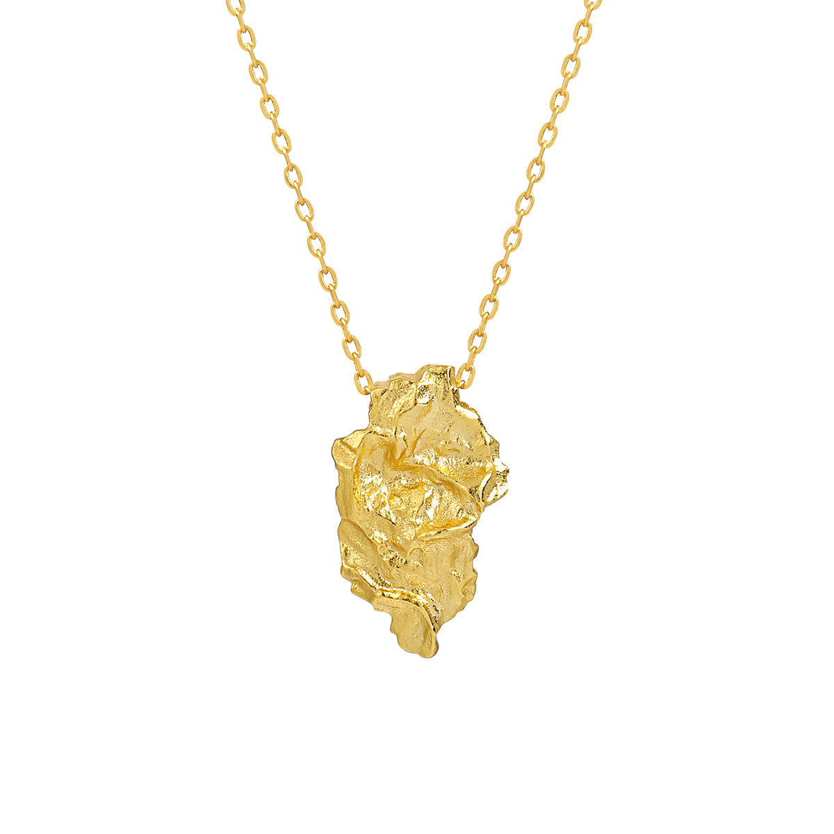 Raw Texture Sculptural Pendant Necklace – image 5