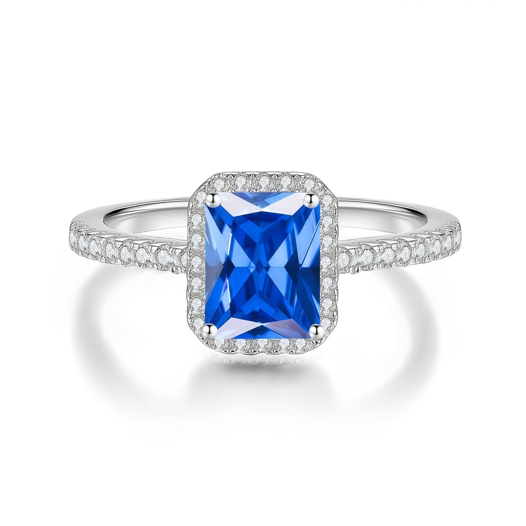 Rectangular D-Color Moissanite Ring – image 10
