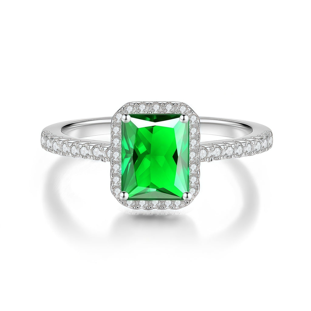 Rectangular D-Color Moissanite Ring – image 11