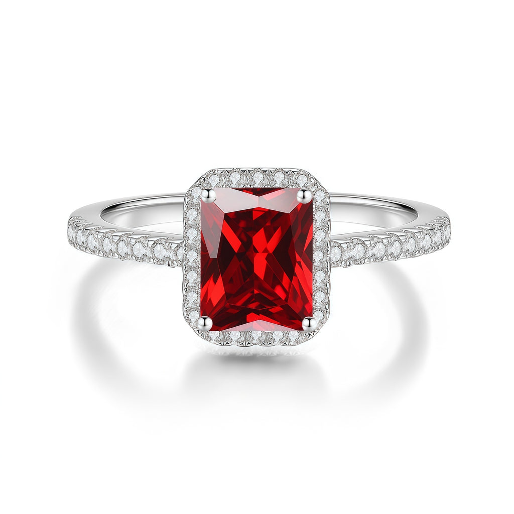Rectangular D-Color Moissanite Ring – image 8